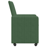 Produktbild för Matstolar med hjul 2 pcs Grågrön 57 x 66 x 94 cm Mockatyg