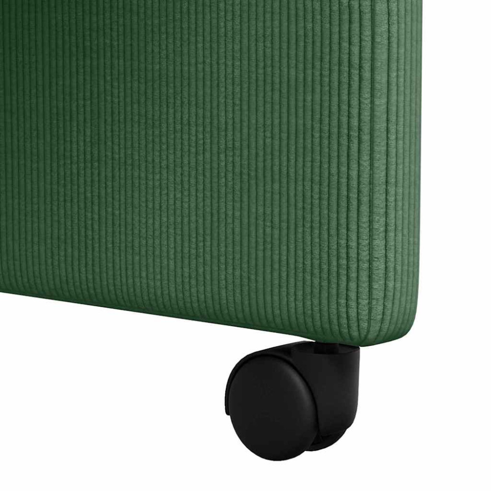 Produktbild för Matstolar med hjul 2 pcs Grågrön 57 x 66 x 94 cm Mockatyg