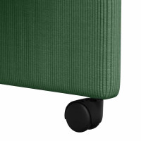 Produktbild för Matstolar med hjul 2 pcs Grågrön 57 x 66 x 94 cm Mockatyg