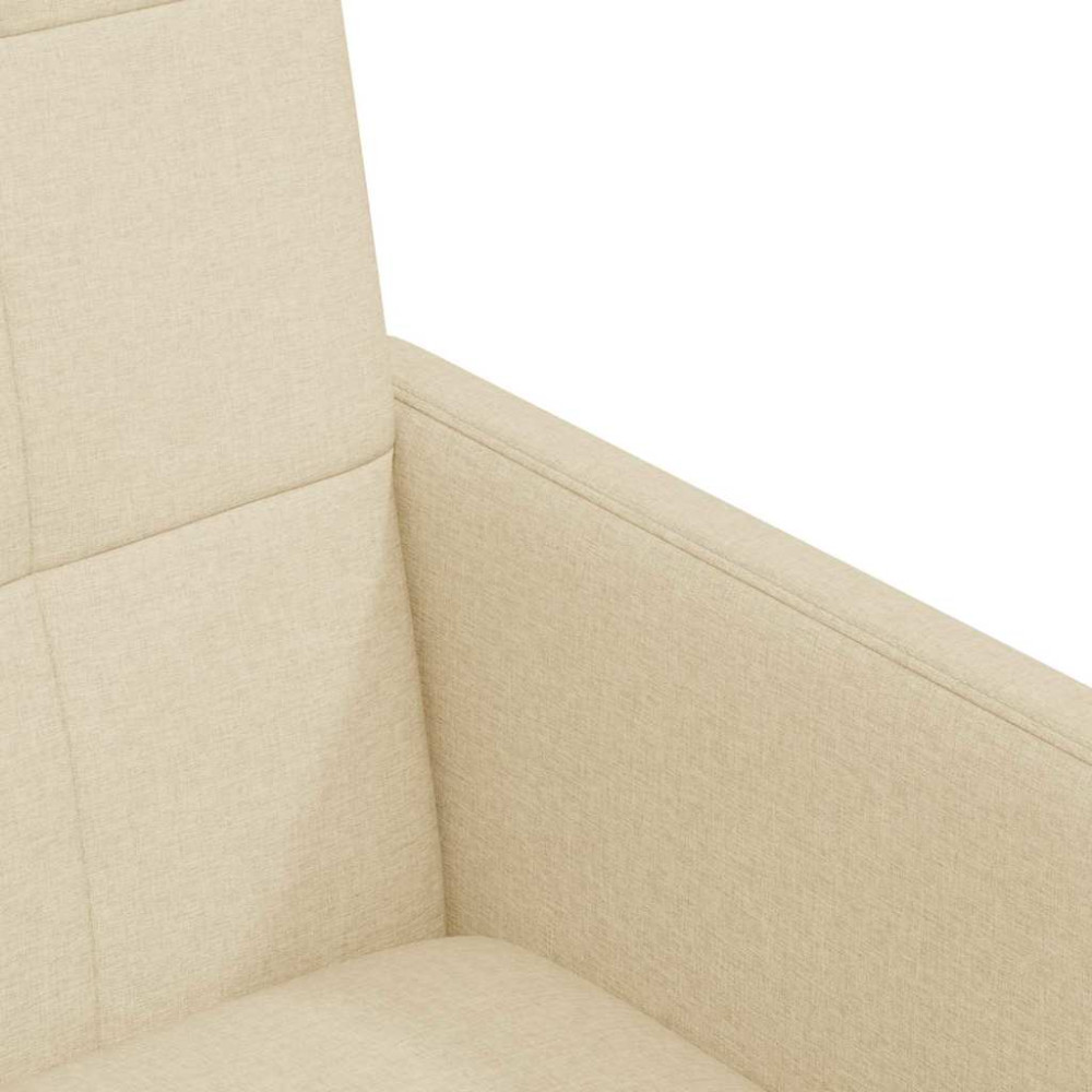 Produktbild för Matstolar med hjul med hjul 2 pcs Kräm 58 x 65 x 94 cm tyg