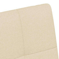 Produktbild för Matstolar med hjul med hjul 2 pcs Kräm 58 x 65 x 94 cm tyg