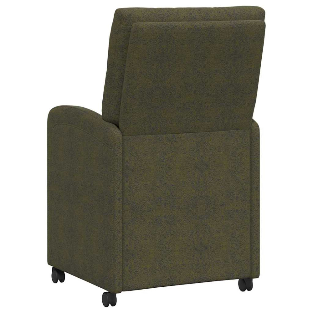 Produktbild för Matstolar med hjul med hjul 2 pcs Armégrön 58 x 67 x 97 cm