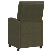Produktbild för Matstolar med hjul med hjul 2 pcs Armégrön 58 x 67 x 97 cm