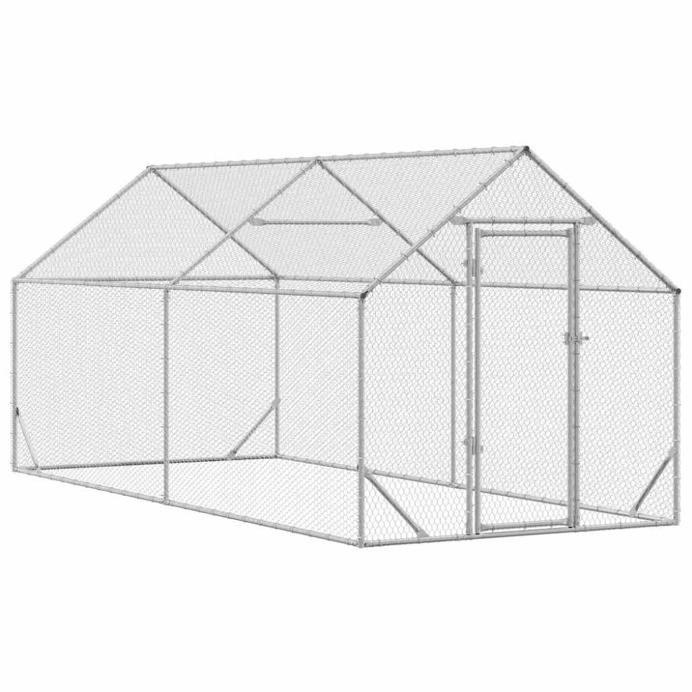 Produktbild för Hönshus Silver 400 x 170 x 177 cm Galvaniserat Stål