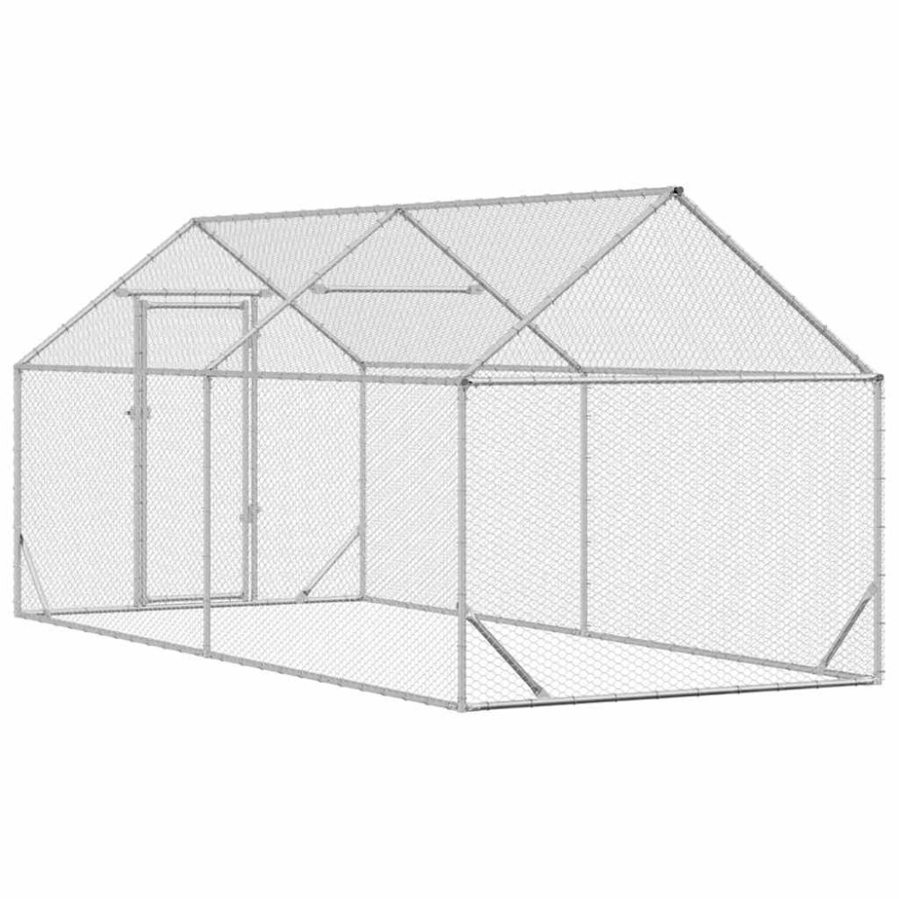 Produktbild för Hönshus Silver 400 x 170 x 177 cm Galvaniserat Stål