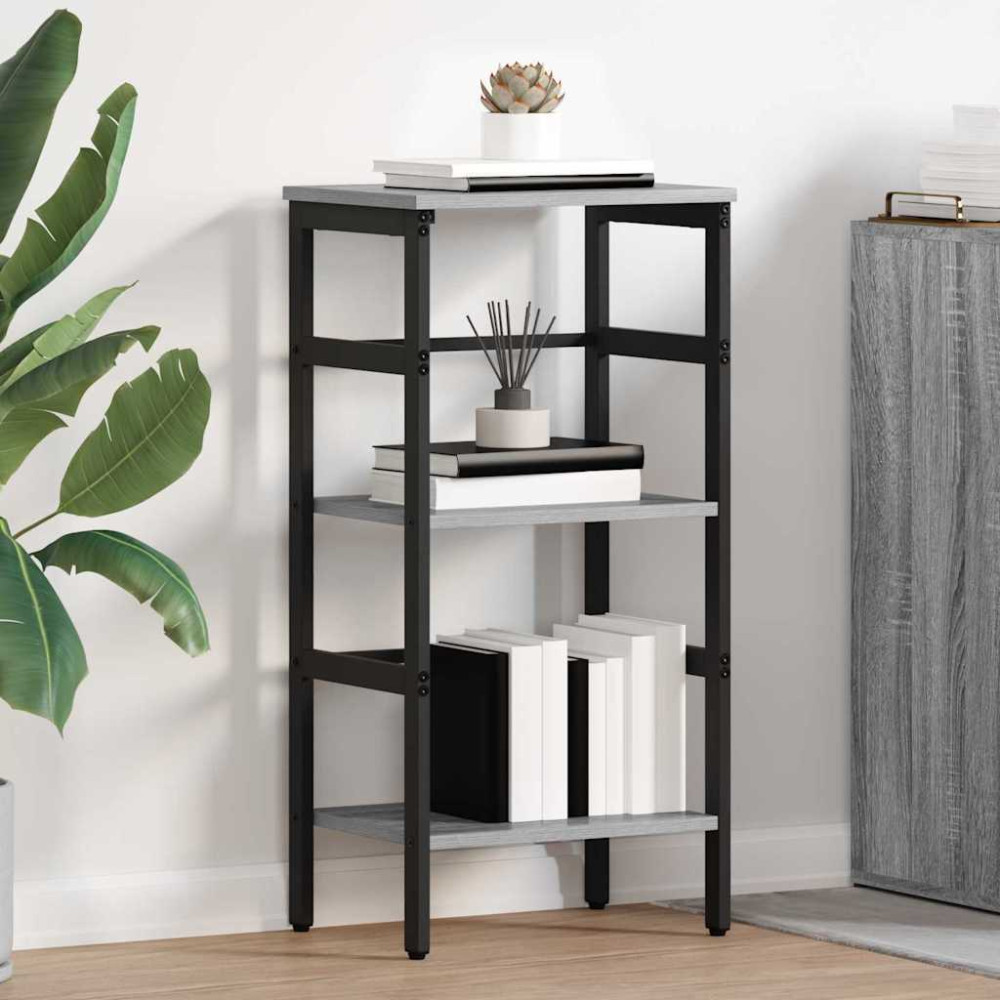 Produktbild för Hyllsystem Grå Sonoma 40 x 29,5 x 81 cm Konstruerat trä