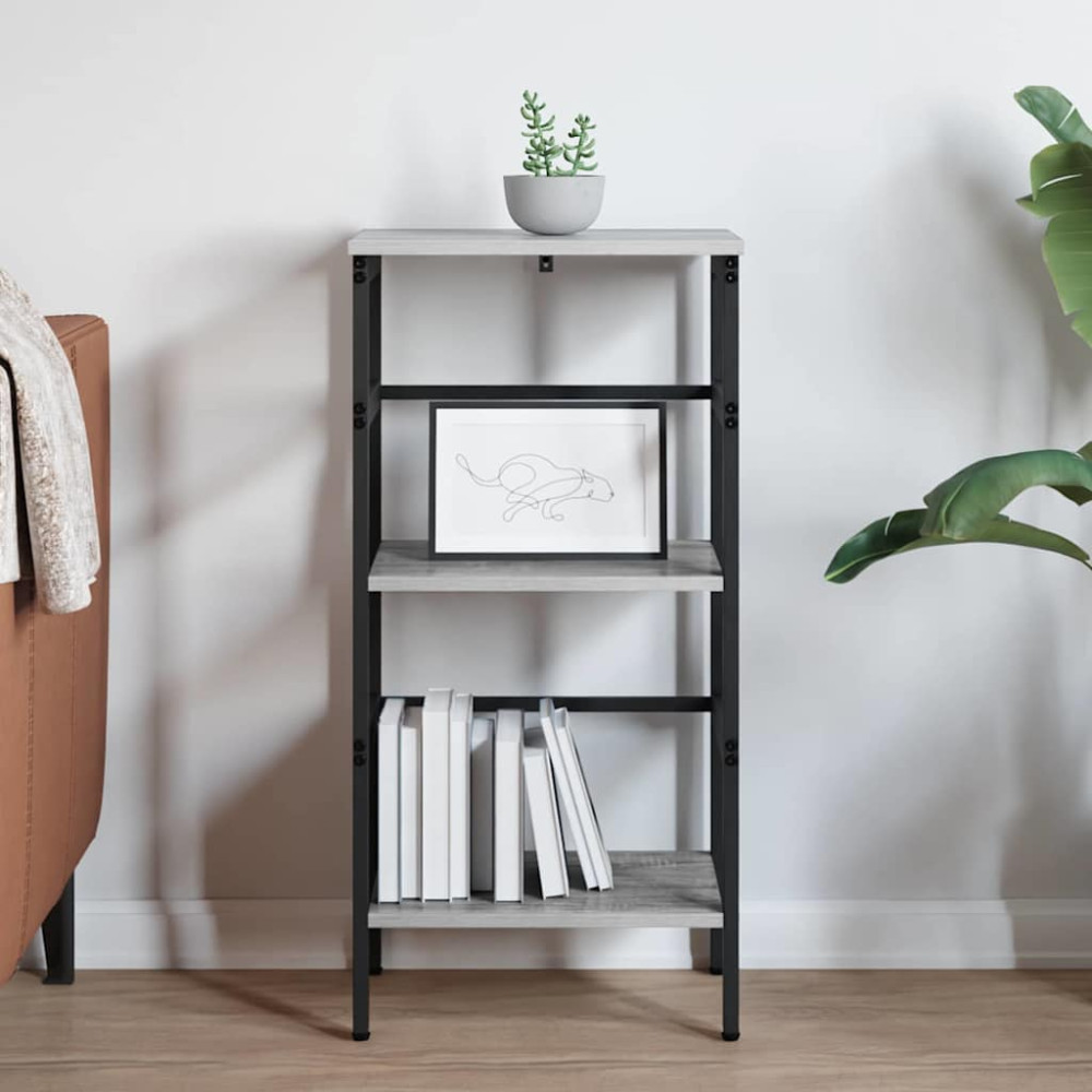 Produktbild för Hyllsystem Grå Sonoma 40 x 29,5 x 81 cm Konstruerat trä
