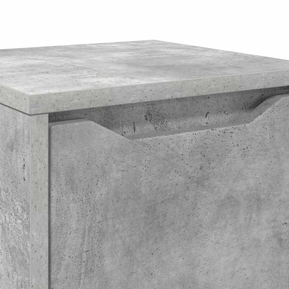 Produktbild för Badrumsskåp Betonggrå 30,5 x 30 x 101 cm Konstruerat trä