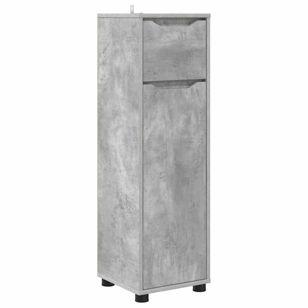 Produktbild för Badrumsskåp Betonggrå 30,5 x 30 x 101 cm Konstruerat trä