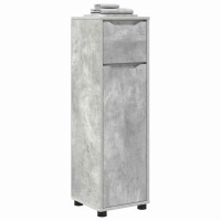 Produktbild för Badrumsskåp Betonggrå 30,5 x 30 x 101 cm Konstruerat trä