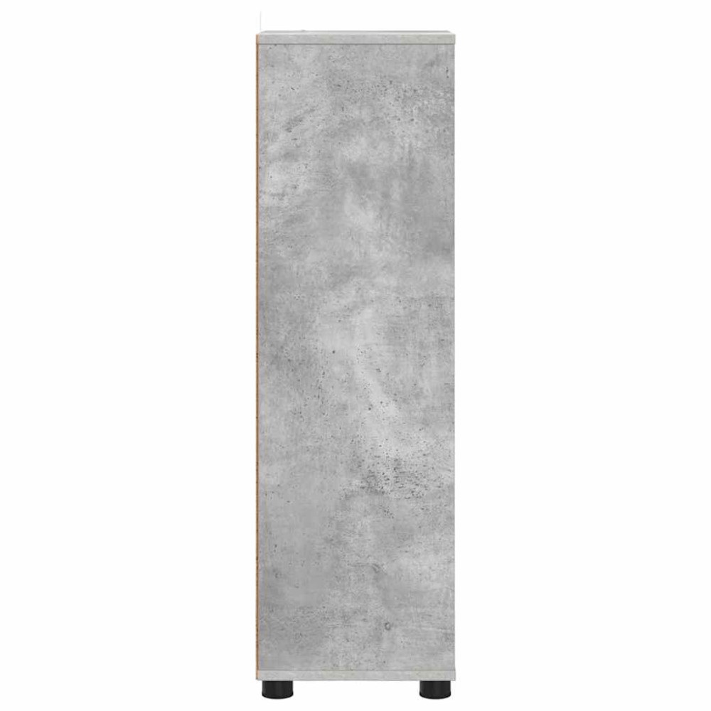 Produktbild för Badrumsskåp Betonggrå 30,5 x 30 x 101 cm Konstruerat trä