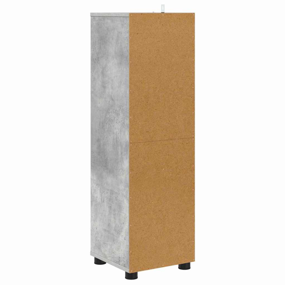Produktbild för Badrumsskåp Betonggrå 30,5 x 30 x 101 cm Konstruerat trä