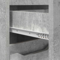 Produktbild för Badrumsskåp Betonggrå 30,5 x 30 x 101 cm Konstruerat trä