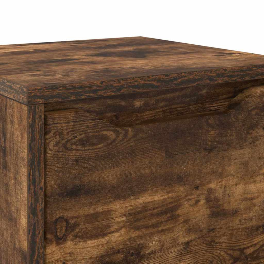 Produktbild för Badrumsskåp med låda Rökt ek 30,5 x 30 x 101 cm Konstruerat trä