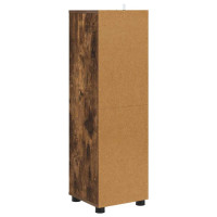 Produktbild för Badrumsskåp med låda Rökt ek 30,5 x 30 x 101 cm Konstruerat trä