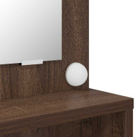 Produktbild för Sängrum Smyckesbord Brun Ek 80 x 39,6 x 135 cm Konstruerat trä