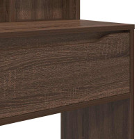 Produktbild för Sängrum Smyckesbord Brun Ek 80 x 39,6 x 135 cm Konstruerat trä