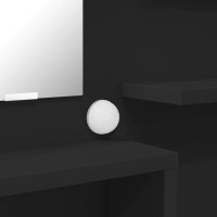 Produktbild för Sängrum Smyckesbord Svart 80 x 39,6 x 135 cm Konstruerat trä