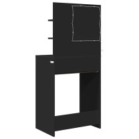 Produktbild för Sängrum Smyckesbord Svart 80 x 39,6 x 135 cm Konstruerat trä