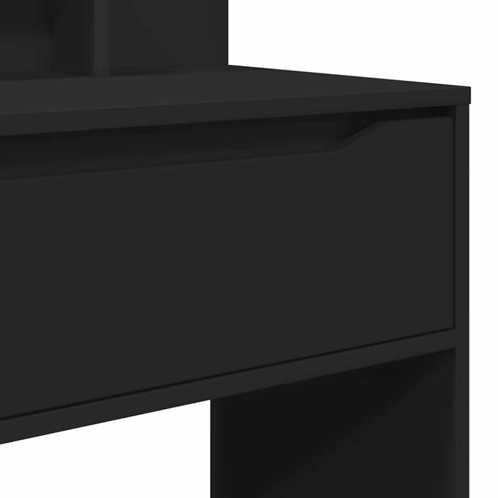 Produktbild för Sängrum Smyckesbord Svart 80 x 39,6 x 135 cm Konstruerat trä