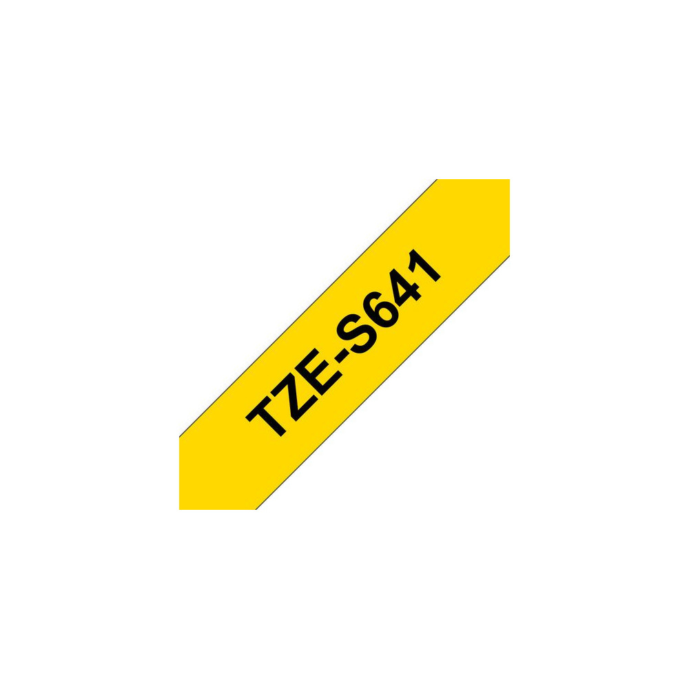 Produktbild för Tape BROTHER TZES641 18mm svart på gul
