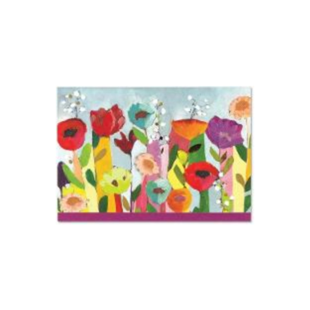 Produktbild för NOTE CARD BRILLIANT FLORAL (häftad, eng)