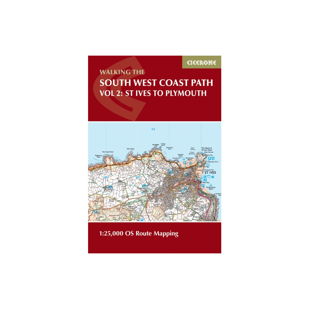 Produktbild för South West Coast Path Map Booklet - Vol 2: St Ives to Plymouth (häftad, eng)