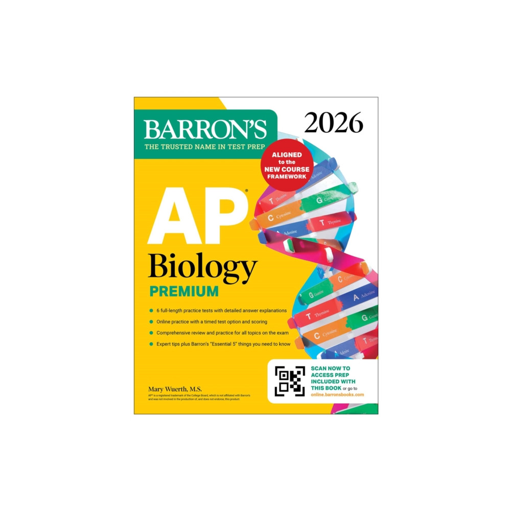 Produktbild för AP Biology Premium, 2026: Prep Book with 6 Practice Tests + Comprehensive Review + Online Practice (häftad, eng)