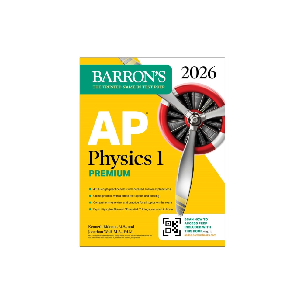 Produktbild för AP Physics 1 Premium, 2026: Prep Book with 4 Practice Tests + Comprehensive Review + Online Practice (häftad, eng)