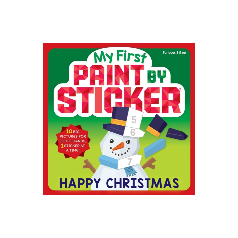 Produktbild för My First Paint by Sticker: Happy Christmas (häftad, eng)
