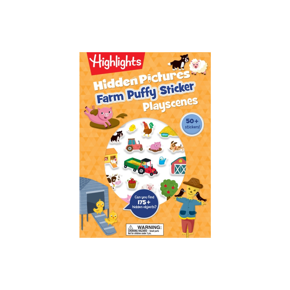 Produktbild för Farm Hidden Pictures Puffy Sticker Playscenes (häftad, eng)