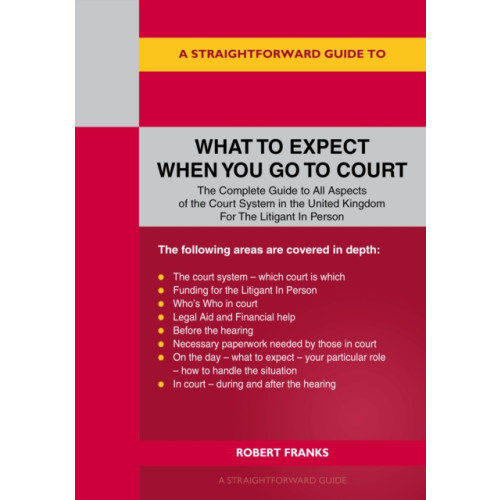 Straightforward Publishing A Straightforward Guide to What to Expect When You Go To Court (häftad, eng)