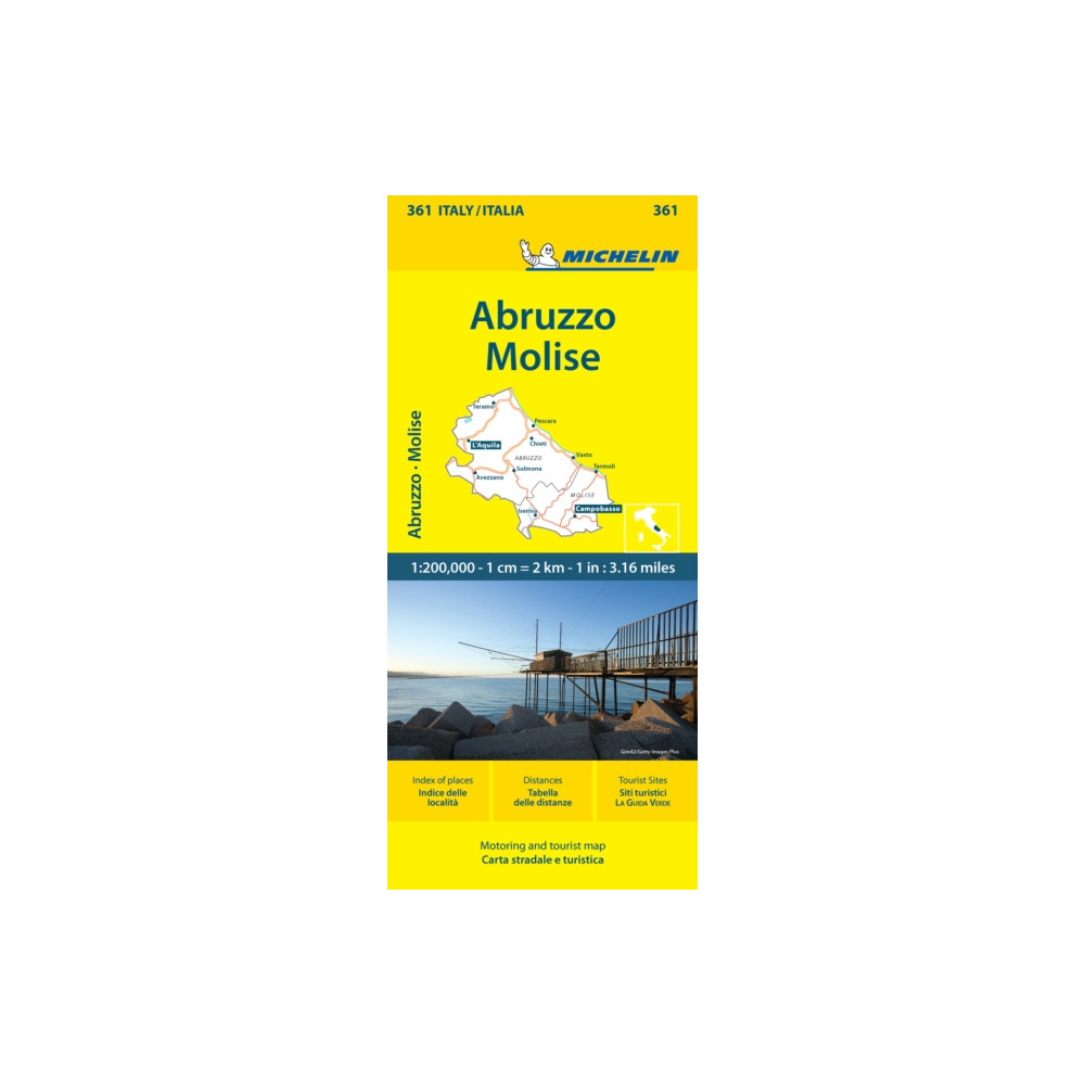 Produktbild för Abruzzo & Molise - Michelin Local Map 361