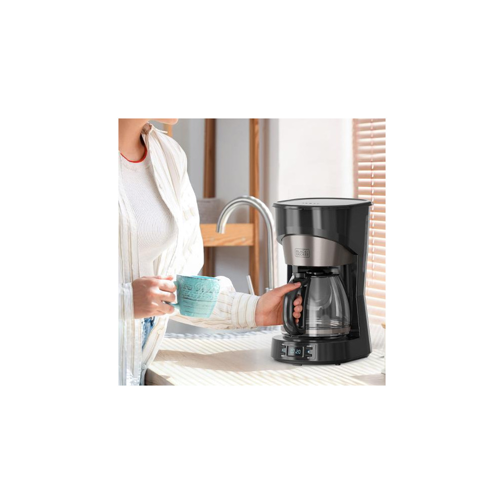 Produktbild för Kaffebryggare BLACK&DECKER LCD 12 koppar