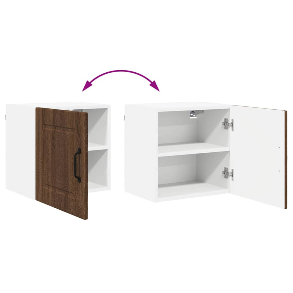 Produktbild för Väggskåp PORTO 2 pcs Brun Ek 40 x 31 x 40 cm Konstruerat trä