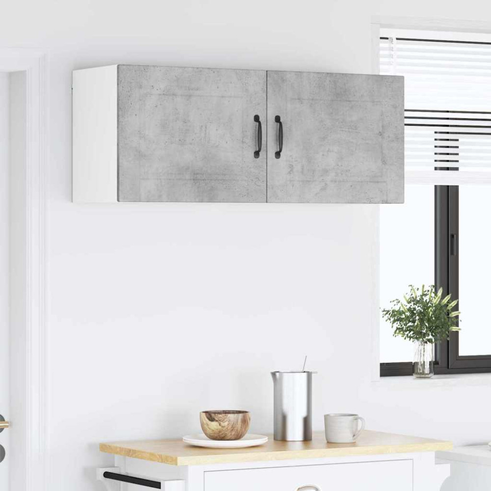 Produktbild för Väggskåp PORTO 2 pcs Betonggrå 50 x 31 x 40 cm Konstruerat trä
