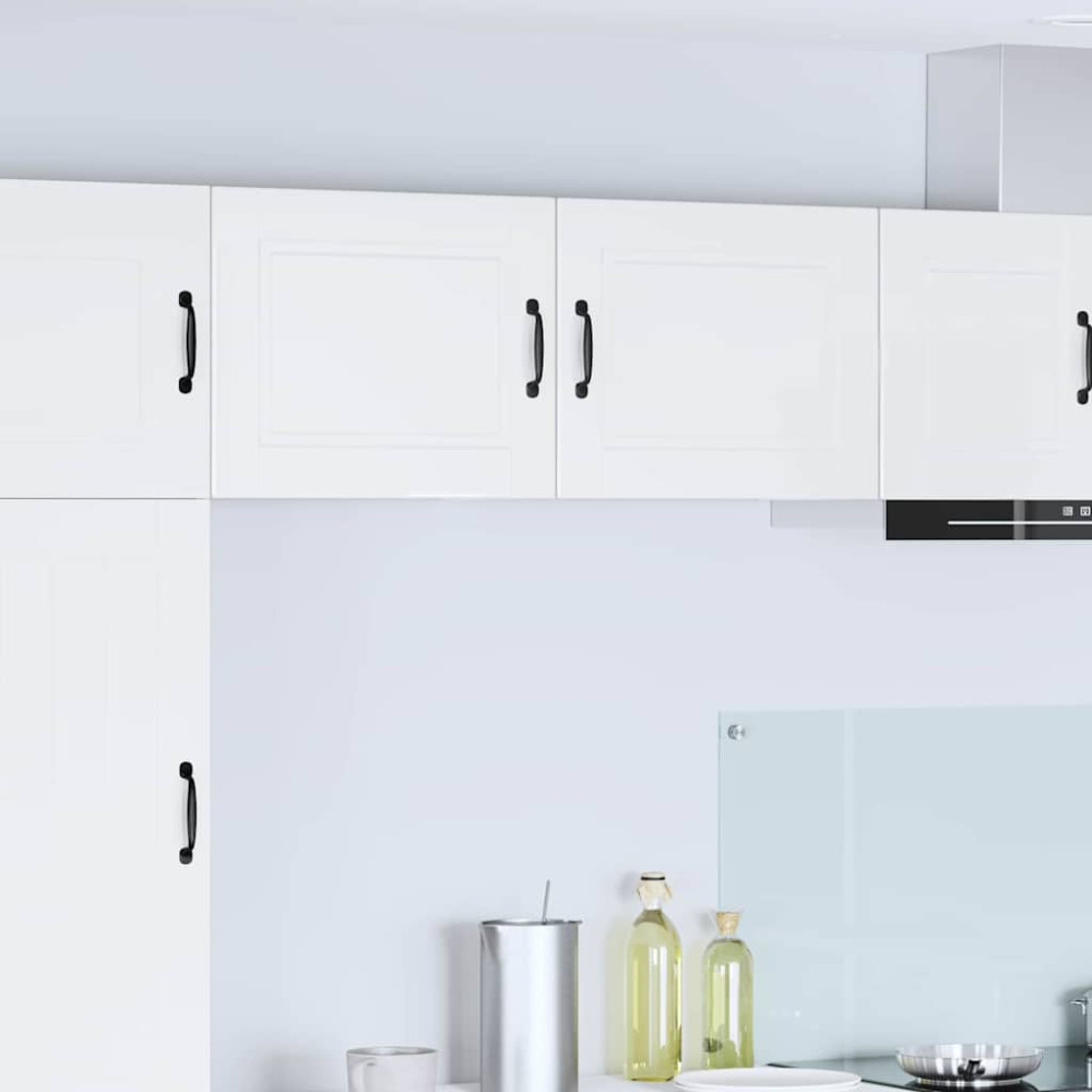 Produktbild för Väggskåp PORTO 2 pcs Högblanka vita 50 x 31 x 40 cm