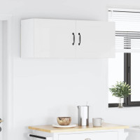 Produktbild för Väggskåp PORTO 2 pcs Högblanka vita 50 x 31 x 40 cm