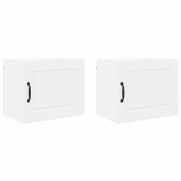 Produktbild för Väggskåp PORTO 2 pcs Högblanka vita 50 x 31 x 40 cm