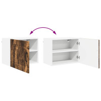 Produktbild för Väggskåp PORTO 2 pcs Rökt ek 50 x 31 x 40 cm Konstruerat trä