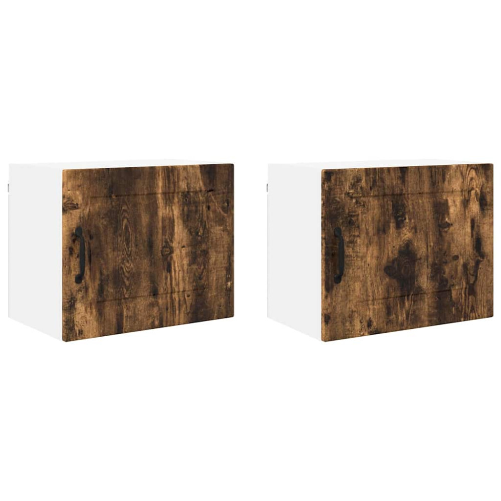 Produktbild för Väggskåp PORTO 2 pcs Rökt ek 50 x 31 x 40 cm Konstruerat trä