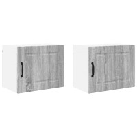 Produktbild för Väggskåp PORTO 2 pcs Grå Sonoma 50 x 31 x 40 cm Konstruerat trä