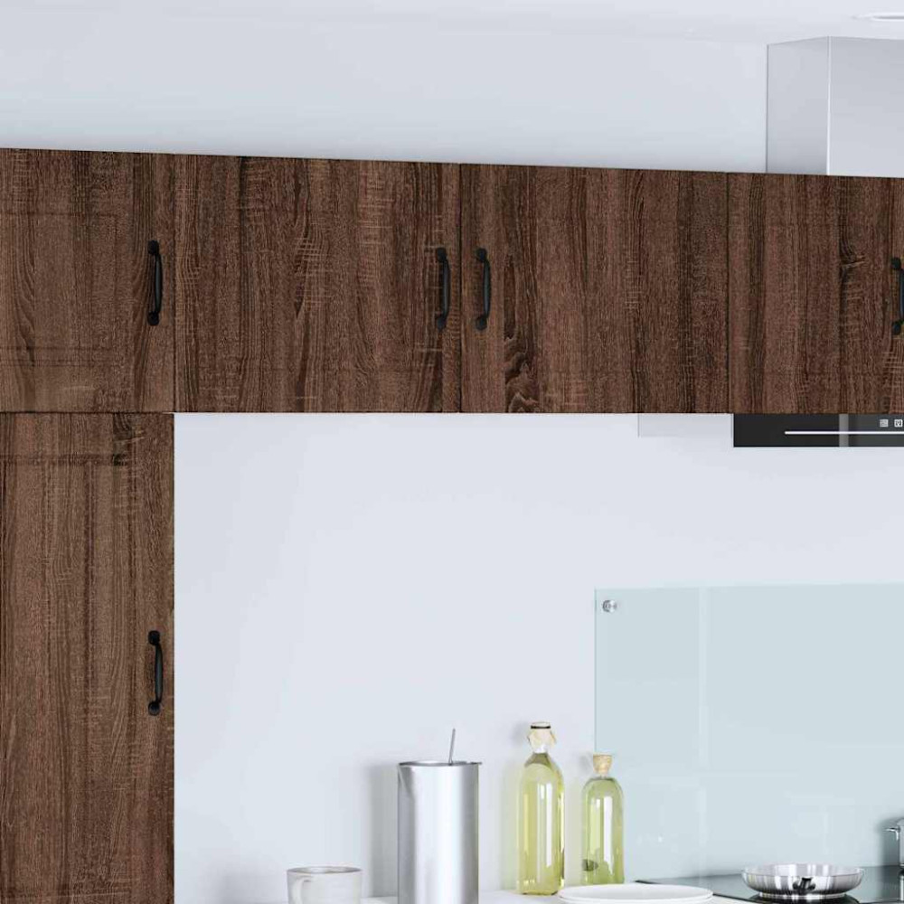 Produktbild för Väggskåp PORTO 2 pcs Brun Ek 50 x 31 x 40 cm Konstruerat trä