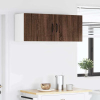 Produktbild för Väggskåp PORTO 2 pcs Brun Ek 50 x 31 x 40 cm Konstruerat trä