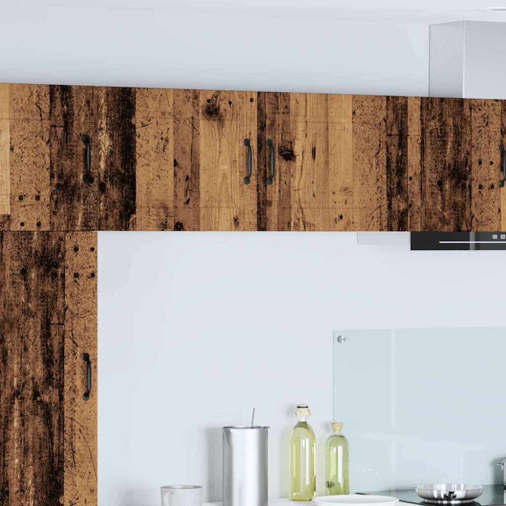 Produktbild för Väggskåp PORTO 2 pcs Gammalt trä 50 x 31 x 40 cm