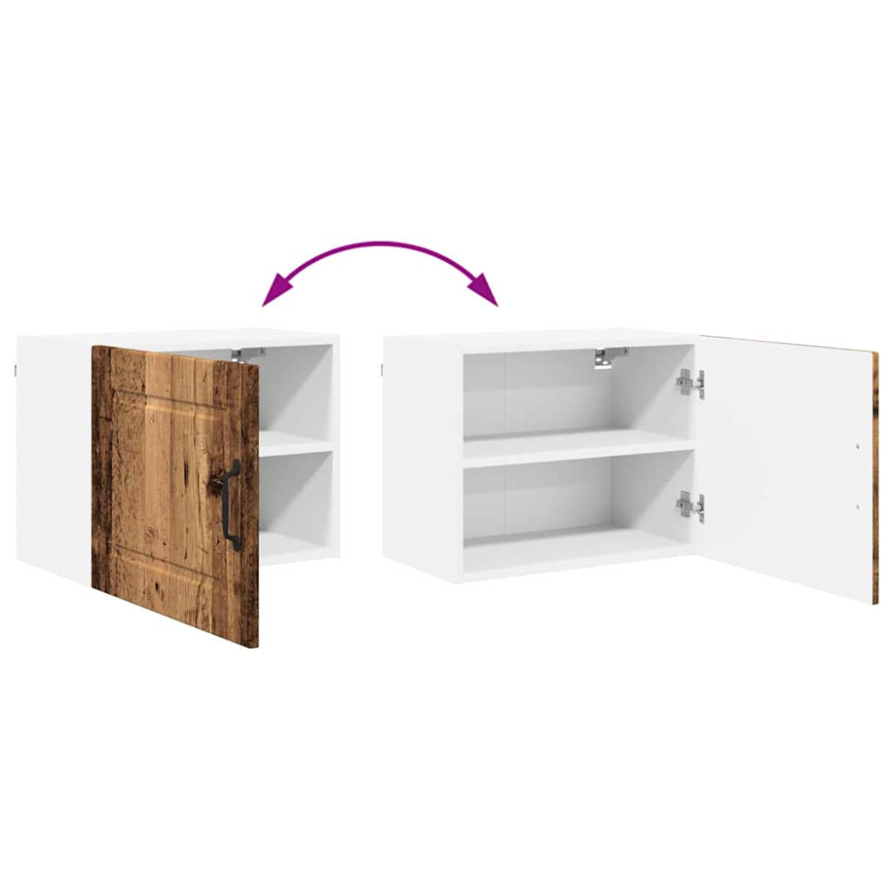 Produktbild för Väggskåp PORTO 2 pcs Gammalt trä 50 x 31 x 40 cm