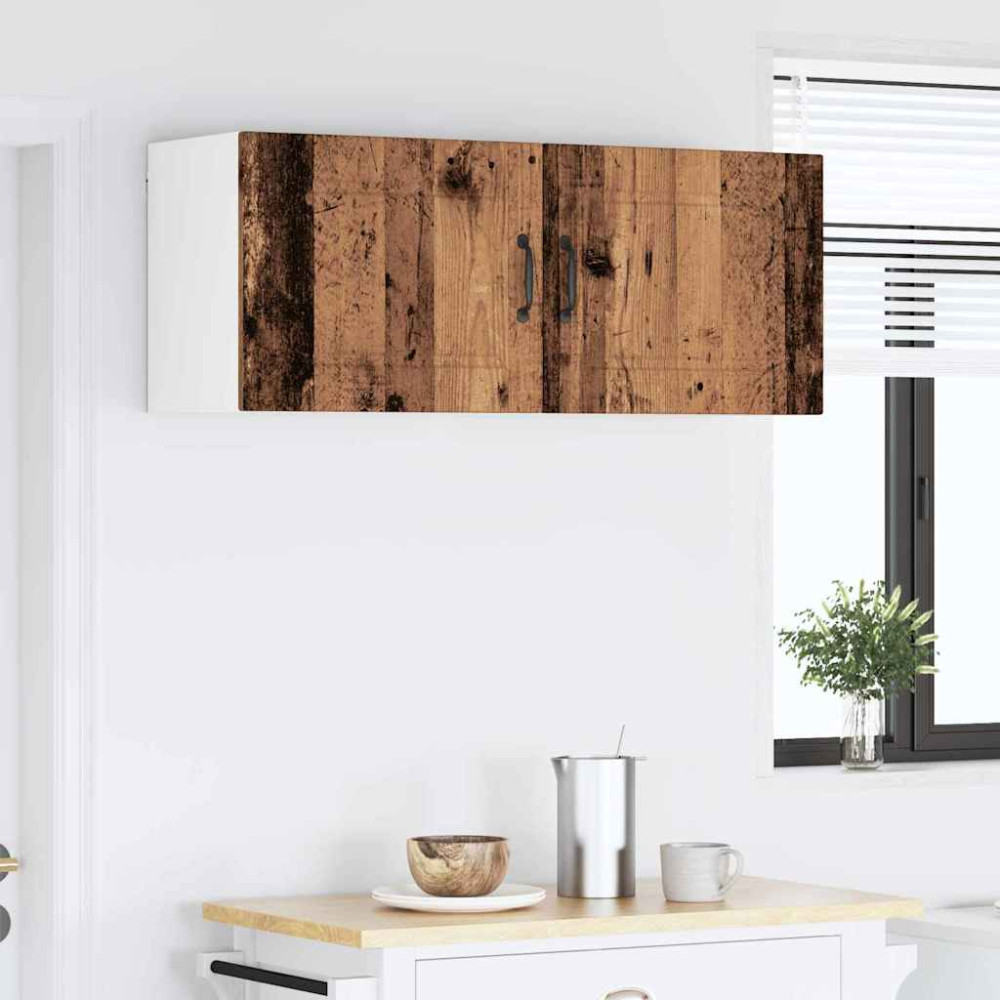Produktbild för Väggskåp PORTO 2 pcs Gammalt trä 50 x 31 x 40 cm