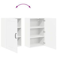 Produktbild för Väggskåp PORTO Högblanka vita 50 x 31 x 80 cm Konstruerat trä