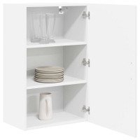 Produktbild för Väggskåp PORTO Högblanka vita 50 x 31 x 80 cm Konstruerat trä