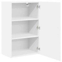 Produktbild för Väggskåp PORTO Högblanka vita 50 x 31 x 80 cm Konstruerat trä